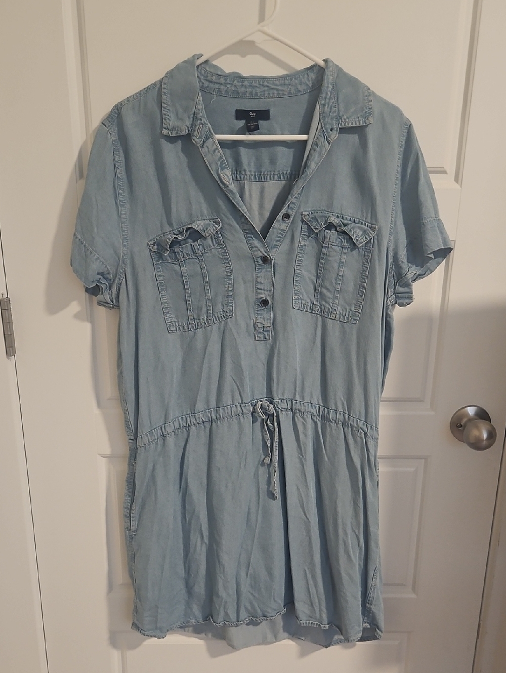 GAP Denim Shirt Dress in Light Blue